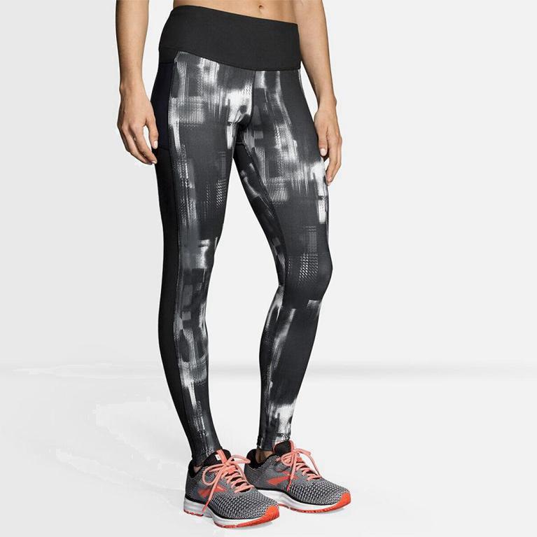 Brooks Greenlight NZ - Women's Running Leggings - Grey (54638-JWNU)